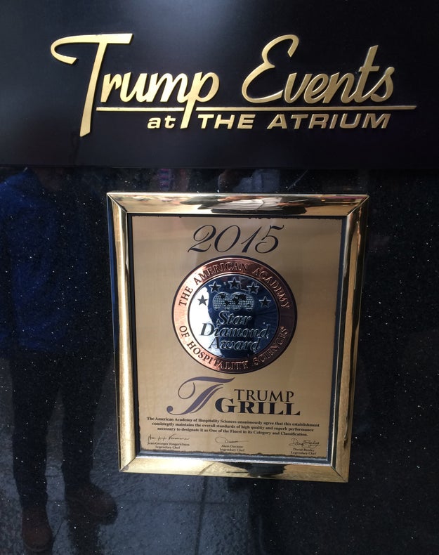 The group has awarded Trump's establishments several such plaques but, as the Associated Press has reported, roughly half of the group's thirty trustees are friends or business associates of Trump.