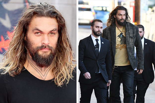 A snap of jason momoa and his bodyguards sent the internet into a meltdown