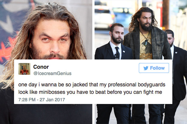 Jason Momoa Is Literally Twice The Size Of His Bodyguards