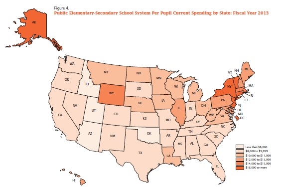 If your state is on the higher end of the spectrum, consider donating to one that spends less than $8,000 per student each year. (Looking at you, Oklahoma...)Learn more here.