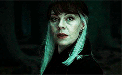 The witch who had the gall to lie to "You-Know-Who" to save her family,with poise. Only a soprano call really pull that off.