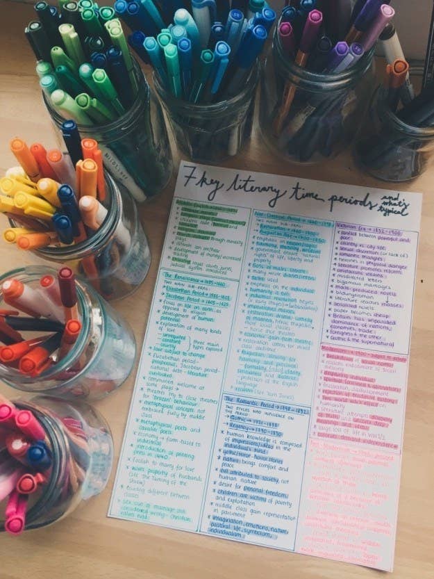 pens in jars for tidy office stationery