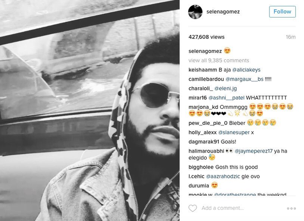 I'll tell you what it is: It's a video of The Weeknd on a (I think) canal boat in (I'm guessing) Italy, posted to Selena's Instagram, with the caption "😍".