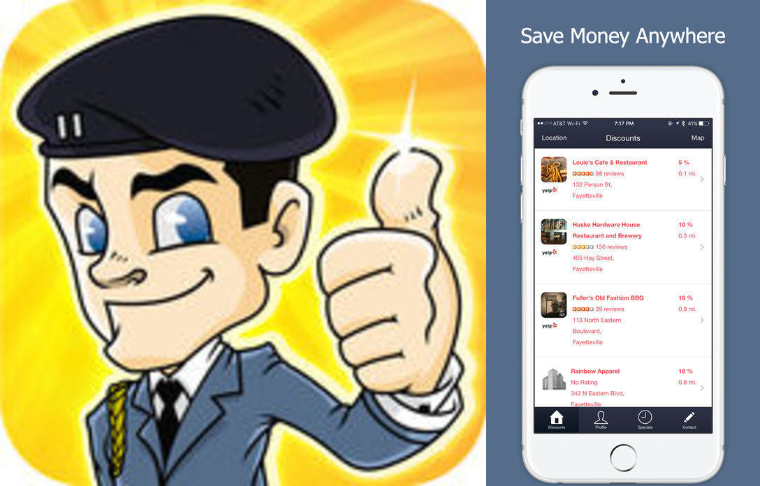 The Millitary Discout Soldier app will help you find millitary discounts in your area. Even if you aren't in the military, it can still be super fun just to see how much you could be saving if you were fighting for our country. And you never know, maybe you'll be inspired to serve for our country exclusively because you'll get a 5% discount on baked goods at Whole Foods! Nice!