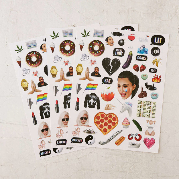 KIMOJI stickers to stick all over their Kardashian life.