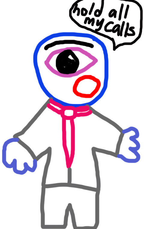 A child's drawing of a cyclops!