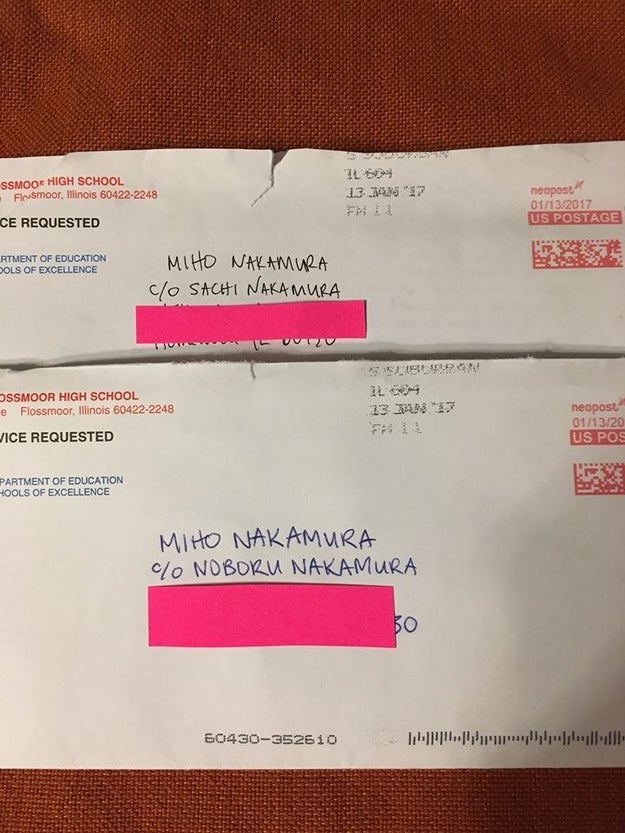 In January, Sachi Nakamura, from Chicago, Illinois, received two envelopes addressed to her and her daughter, Miho. Miho died in 2016, at the age of 21 from stomach cancer.