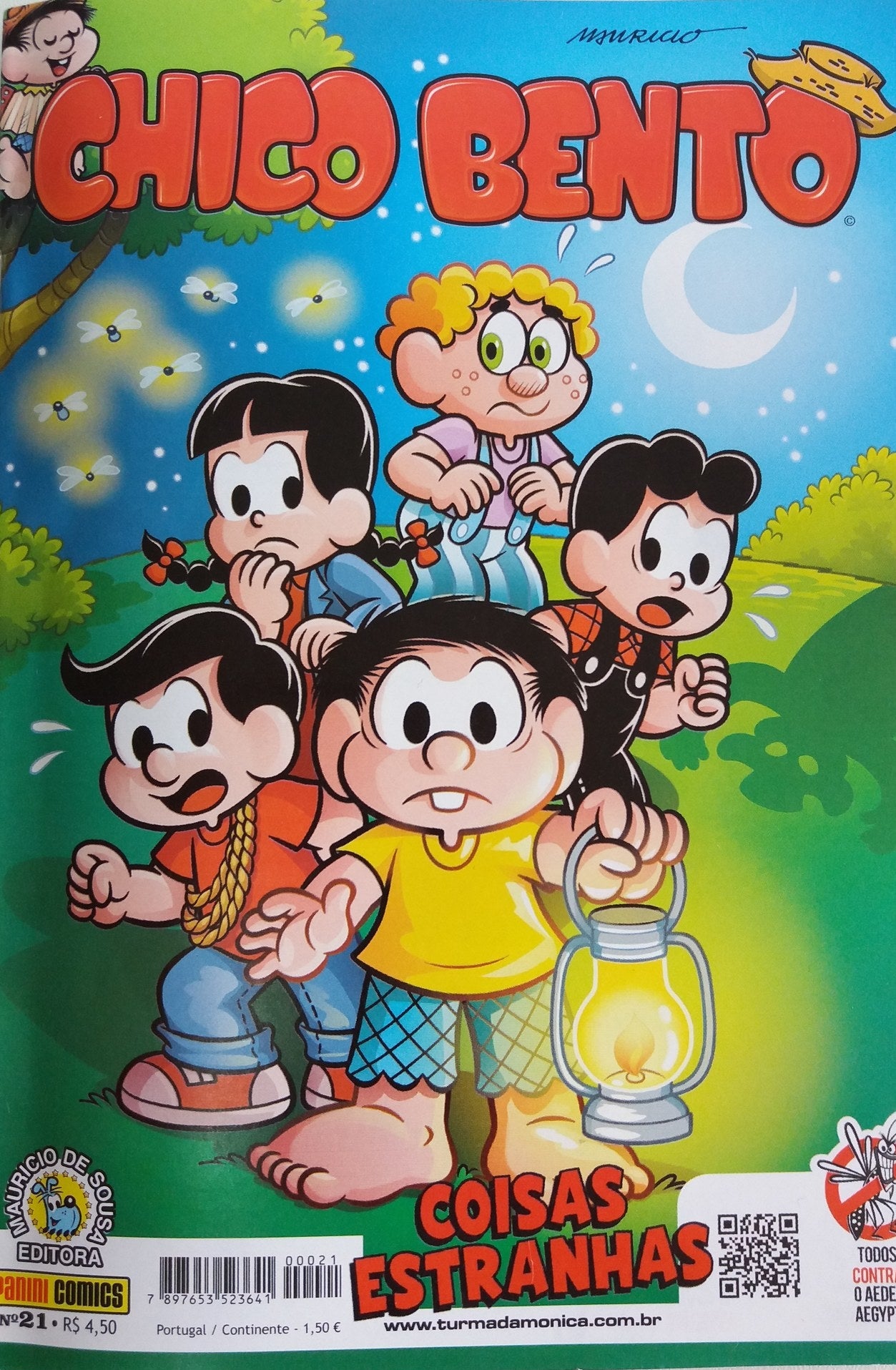 A historinha está na revista Chico Bento, edição n. 21 e está nas bancas.