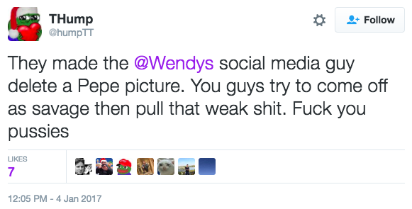 Wendy's Twitter account posts Pepe the Frog meme, a designated hate symbol  – New York Daily News