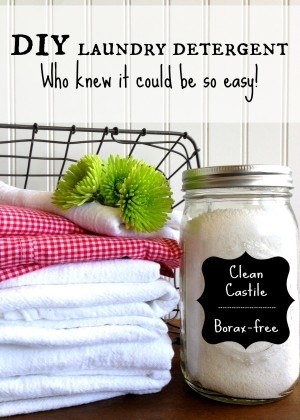 Make your own non-toxic laundry detergent.