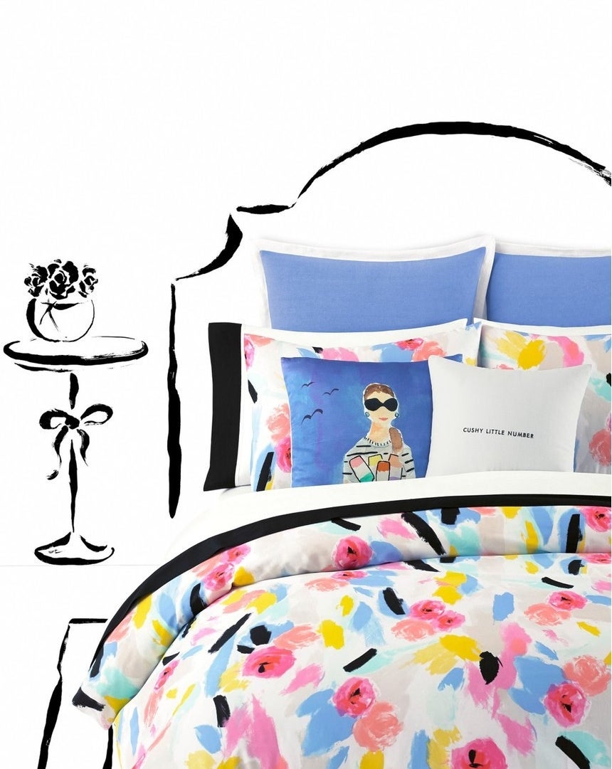InterestPrint Colorful Skull Sketch Bed Sofa Couch Travel Quilt Soft All Season Throw Blanket 50x60 