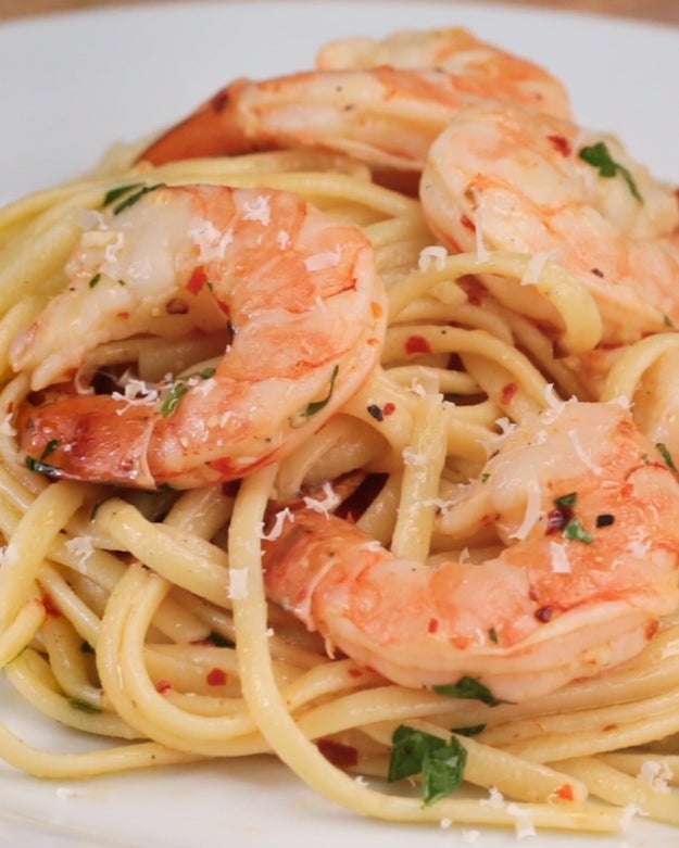 Baked Shrimp Linguine Scampi