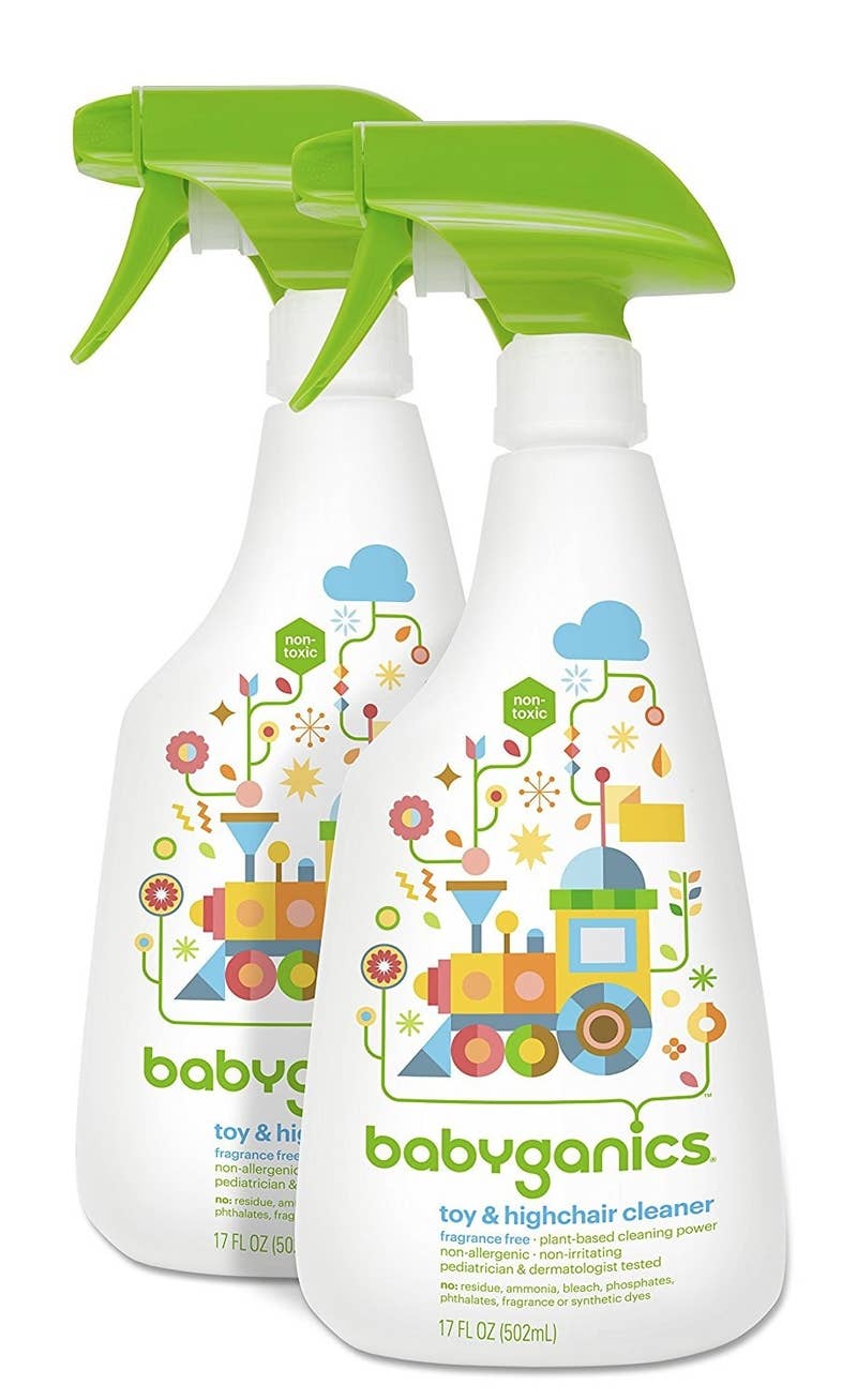 Promising review: "This is safe enough for your baby to eat off after you use it. I find myself using it on a lot of surfaces, including our laminate floor in the kitchen. It doesn't leave a film, and I don't have to worry about him crawling in cleaner! I use it on nearly every surface in the kitchen and on all his toys." —Joanna B.Price: $7.58