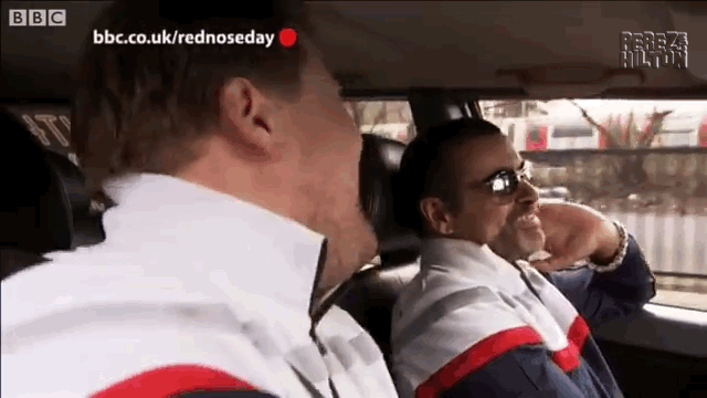 It's just the late, great George Michael performing the FIRST EVER carpool karaoke with James for Comic Relief, way back in 2011. Nbd.
