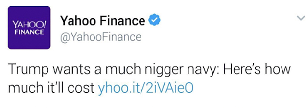 Nigger navy deals typo