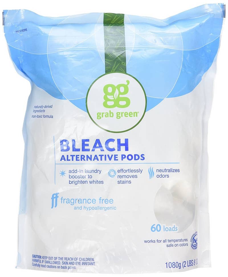Promising review: "I was a little skeptical when I ordered these about whether or not it would really brighten like bleach, but I could tell the difference on the first load I washed with these. I've used it on my whites and colors and I am very pleased with the results. I'm so happy I found a great bleach alternative that is all natural, odor free and septic safe!" —HeRosPrice: $13.48