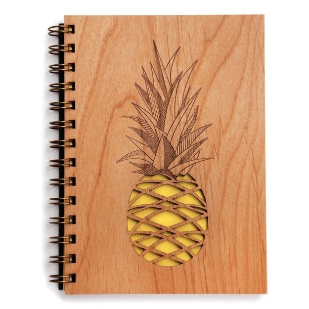 A laser-cut pineapple journal for your sweet thoughts.