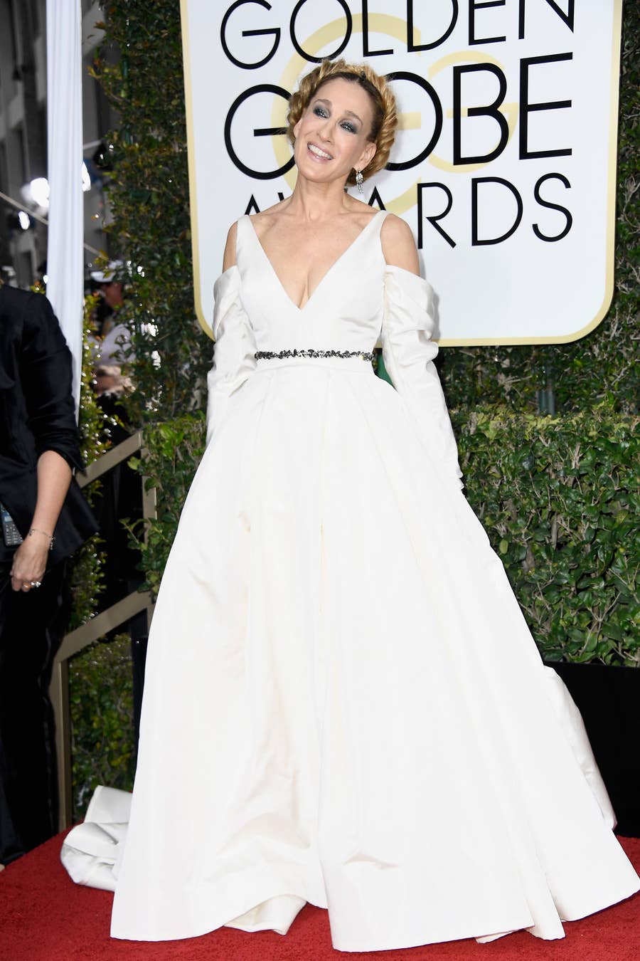 golden globe dresses 2017 Kendall Jenner Tangerine Strapless 2017 Golden Globes Dress