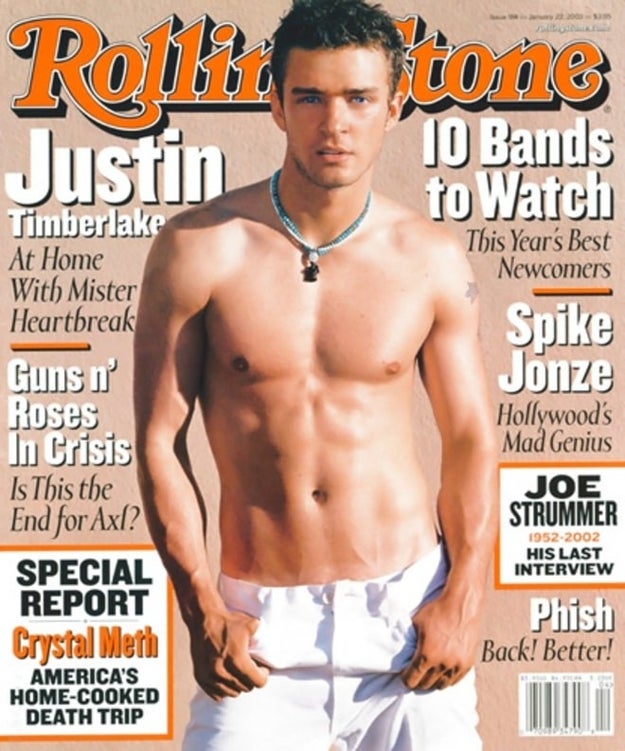 Justin Timberlake thirst-trapped on the cover Rolling Stone...