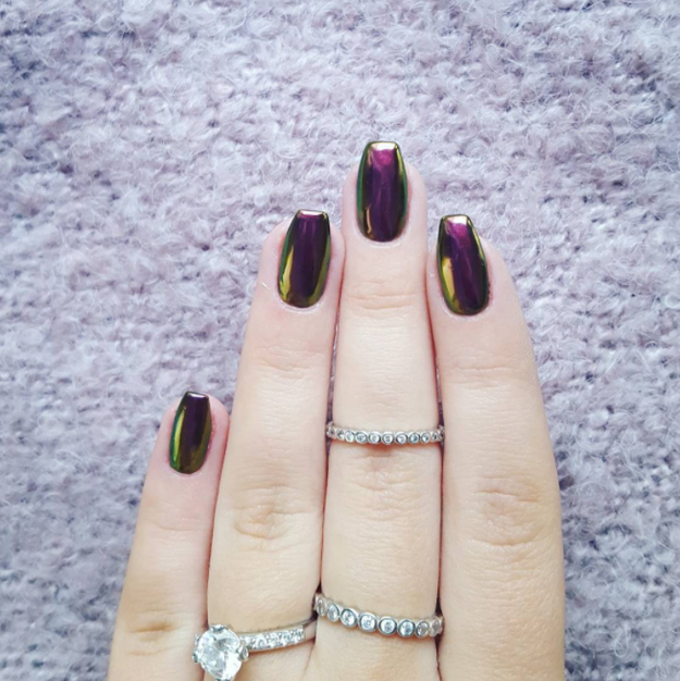 These metallic nails were a favorite in years past and are definitely making their way back into style in 2017.