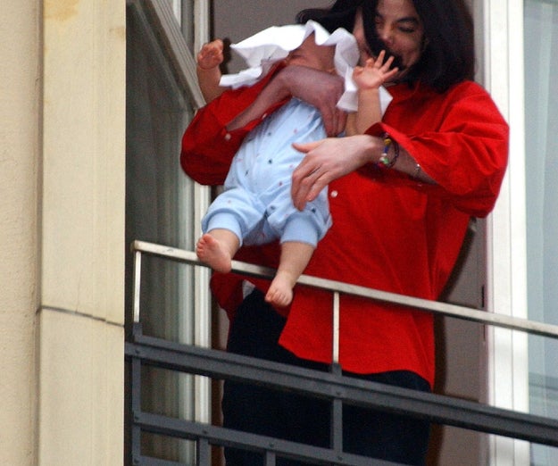 Michael Jackson caused an international controversy after he dangled Prince Michael II off the balcony of his hotel room in Berlin.