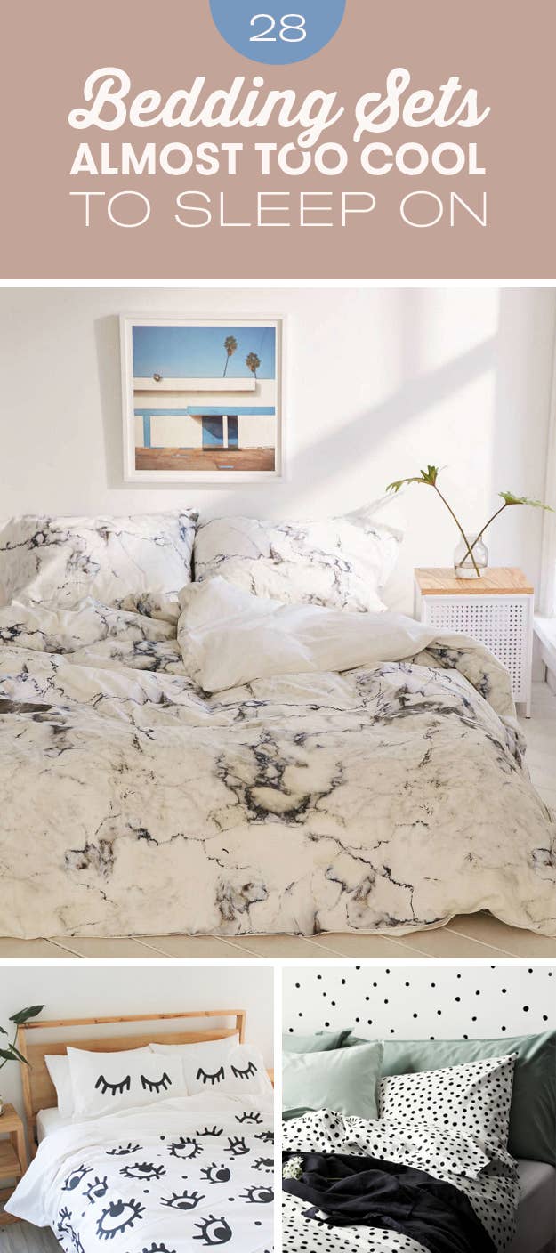 28 Bedding Sets That Are Almost Too Cool To Sleep On