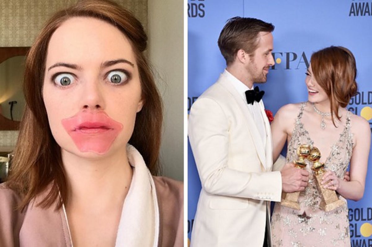 Emma Stone's Gorgeous Golden Globes Gown Took More Than 800 Hours to Create