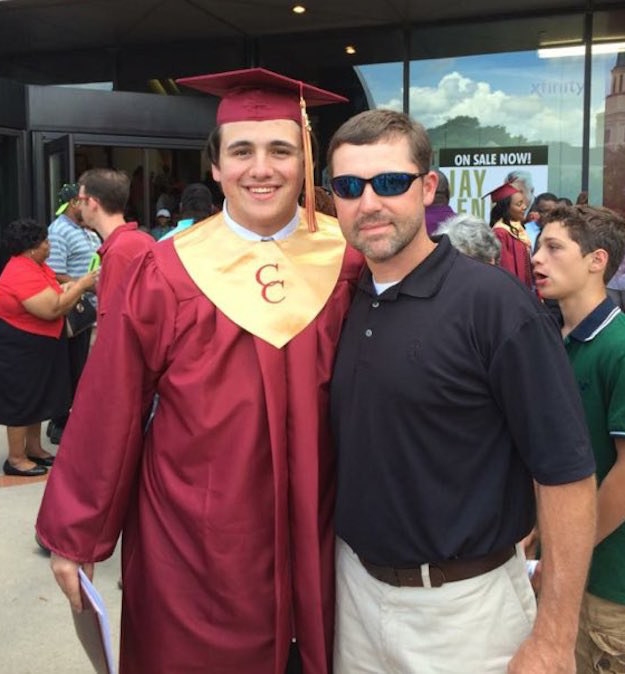 This is Jared Baker, a college student from Georgia. The 20-year-old lives with his dad Jerry, and the two are best buds.