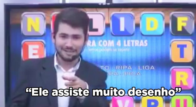 O apresentador pra sair da confusão até tentou argumentar: