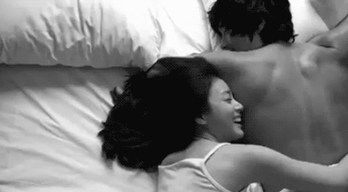 There's something special about a peck on the forehead that makes us giggle with happiness.