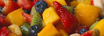 Rainbow Fruit Salad With Honey Lime Dressing