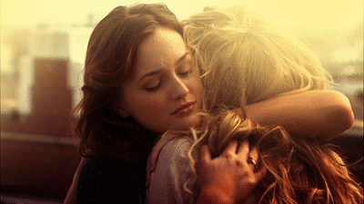 A gal pal's hug is always extremely comforting!