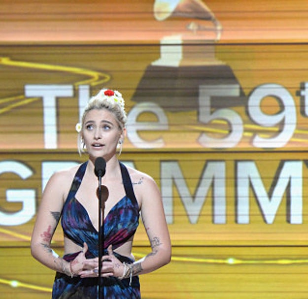 Presenter Paris Jackson used her time presenting to give a shoutout to the #NoDAPL protest.