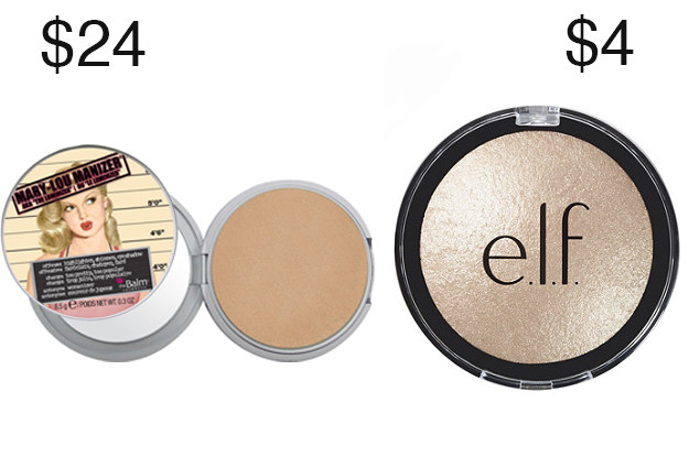 You honestly can't tell the difference between the Elf Moonlight Pearls and The Balm Mary-Lou Manizer highlighters.