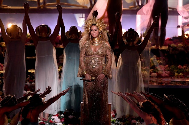 And Beyoncé's first performance with her unborn twins.