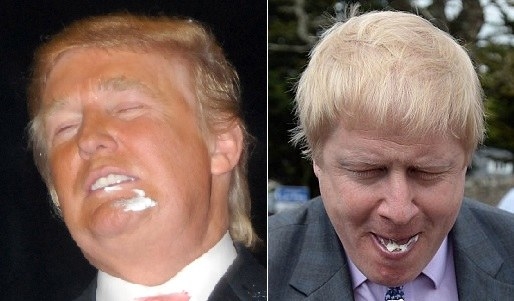 They're mucky pups after an ice cream... Here's a before and after! LOL