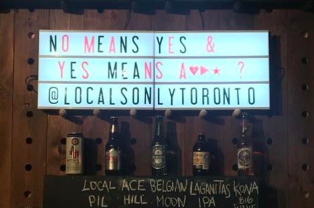 This Toronto Bar Posted An Anti-Consent Sign Saying 