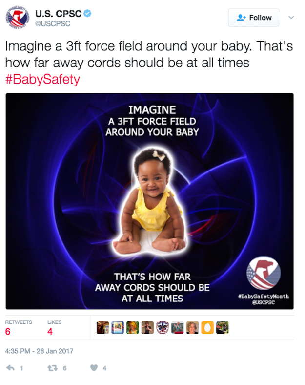 Not all heroes wear capes, but it is statistically likely that most heroes have at some point imagined a glowing child floating inside a force field — which the CPSC did, when thinking about the dangers posed by electrical cords.