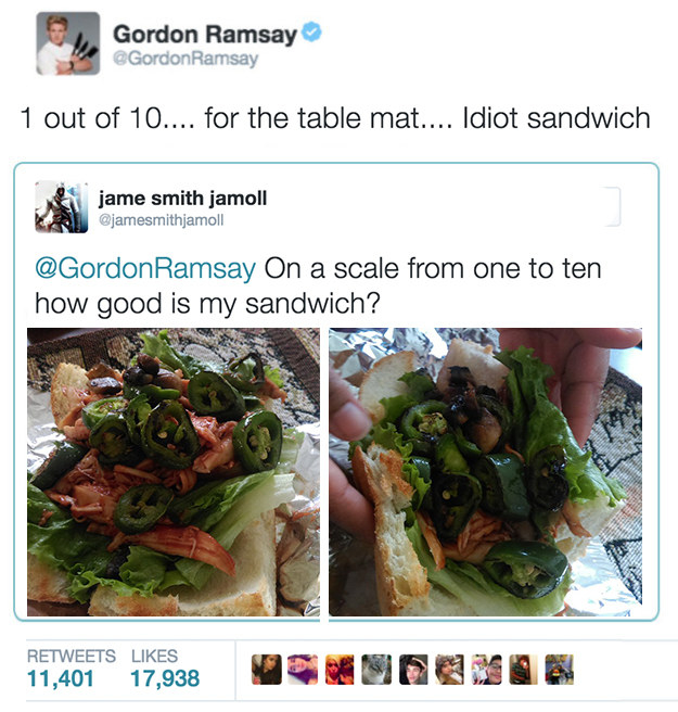 17 Times Gordon Ramsay Roasted The Hell Out Of People On Twitter