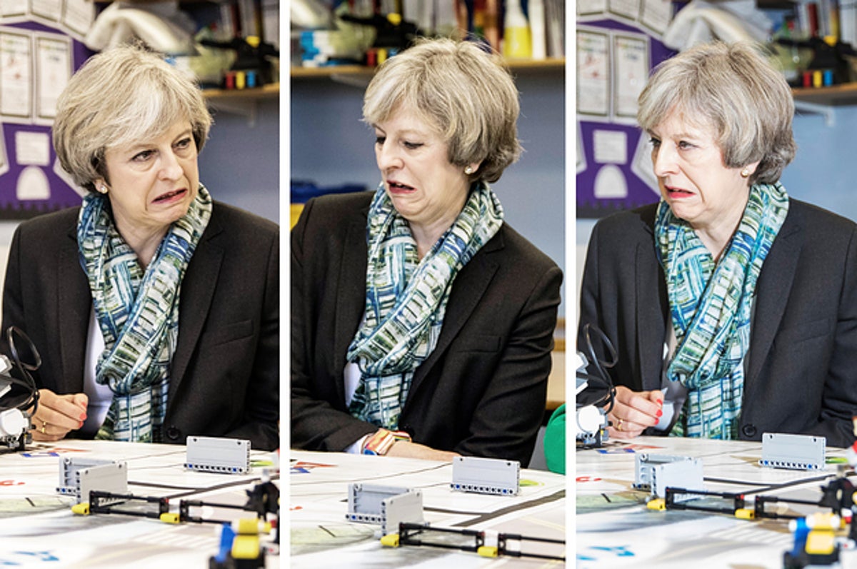 Theresa May Made A Weird Face When Meeting Some Children And Became An  Unexpectedly Relatable Meme