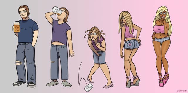 Men Transformed Into Women Animations - This Sexist Cartoon Everyone Is Freaking Out About Is Actually Fetish Porn