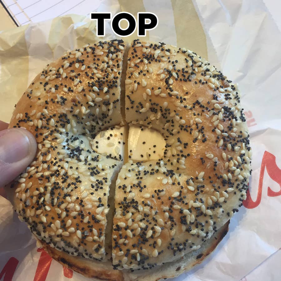 Does Tim Hortons Not Know How To Cut A Bagel In Half Does Tim Hortons Not Know How To Cut A Bagel In Half