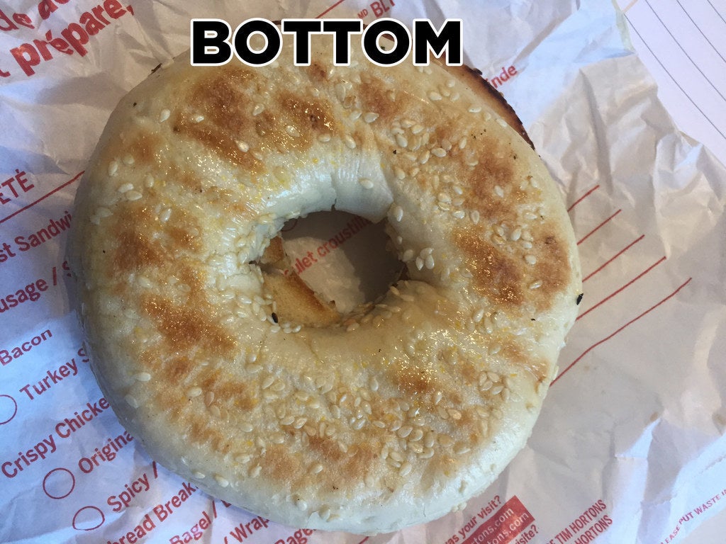 Does Tim Hortons Not Know How To Cut A Bagel In Half