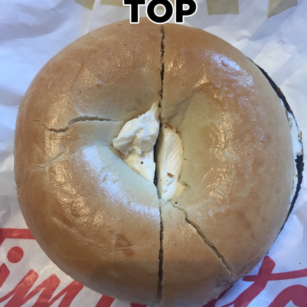 Does Tim Hortons Not Know How To Cut A Bagel In Half?