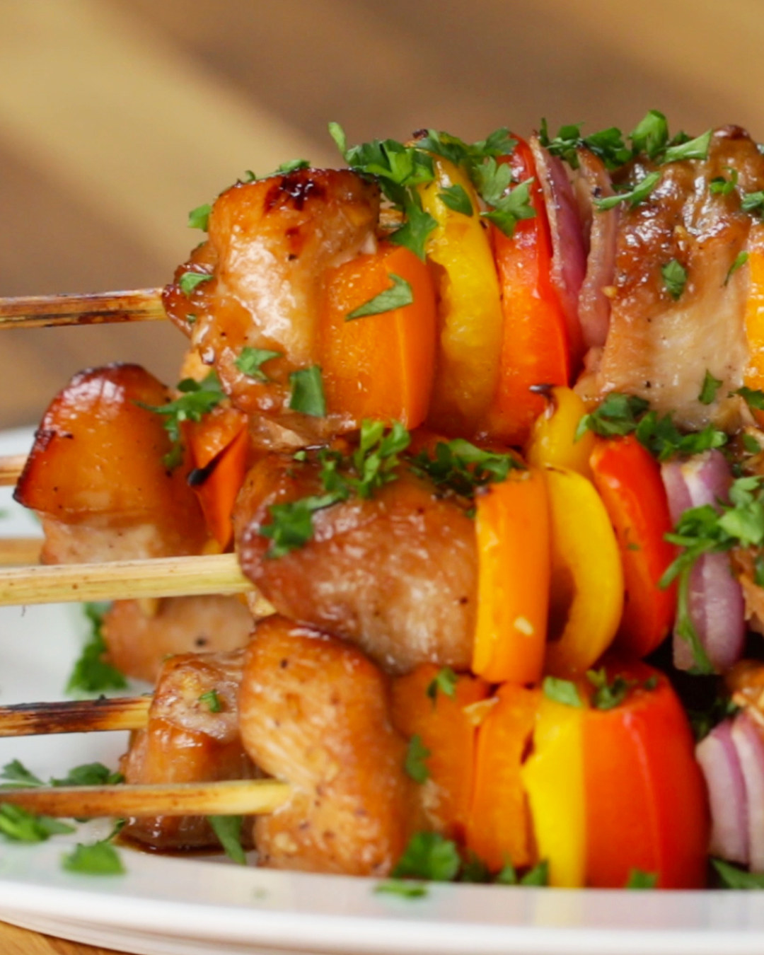 Honey Soy Chicken and Vegetable Skewers Recipe