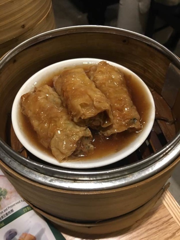 Steamed Bean Curd Filled with Meat and Vegetable