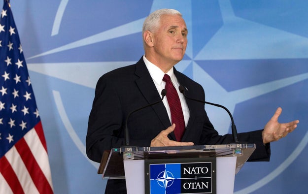 Vice President Mike Pence was in Europe this weekend, meeting with NATO leadership and reassuring them of the US's commitment to the alliance — and reminding them to pay their bills.