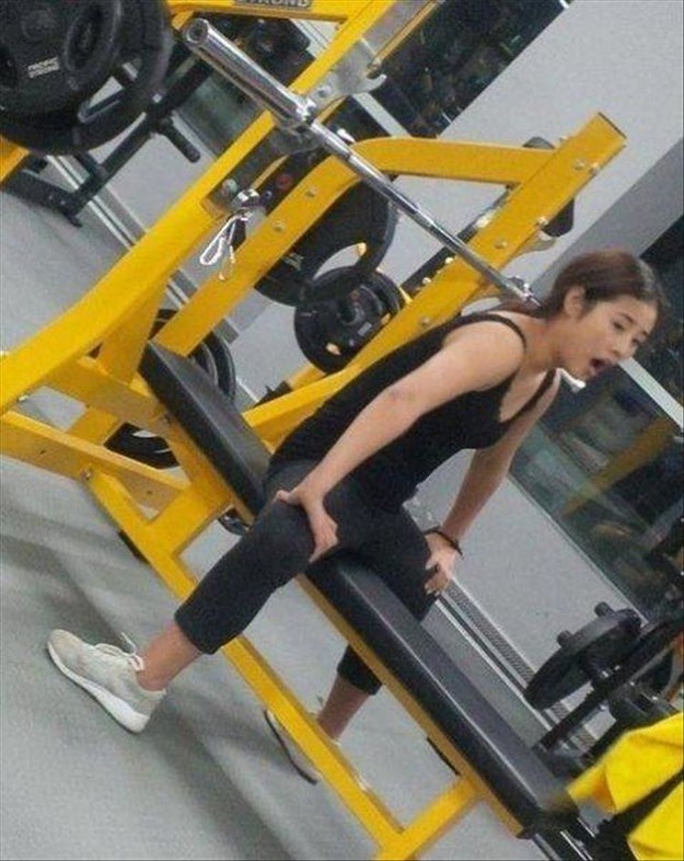 Esta chica en el gimnasio...