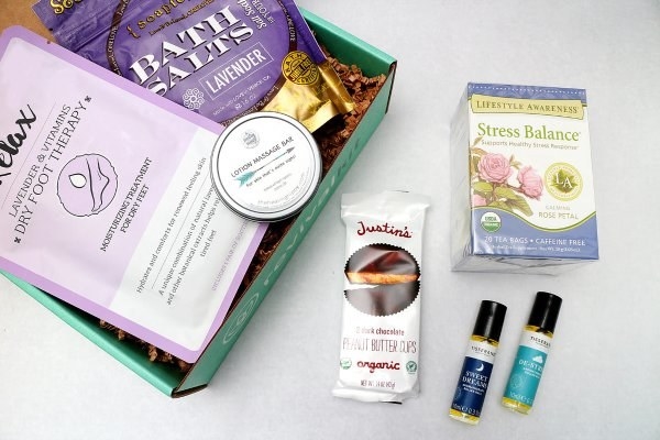 "Revival Kit," a subscription box full of beauty and wellness products geared toward relaxation, mindfulness, and self-care.