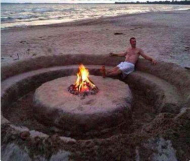 Esta manera épica de relajarse en una fiesta en la playa.